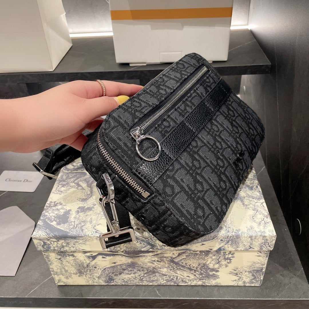 Dior Safari Messenger Bag Black Canvas