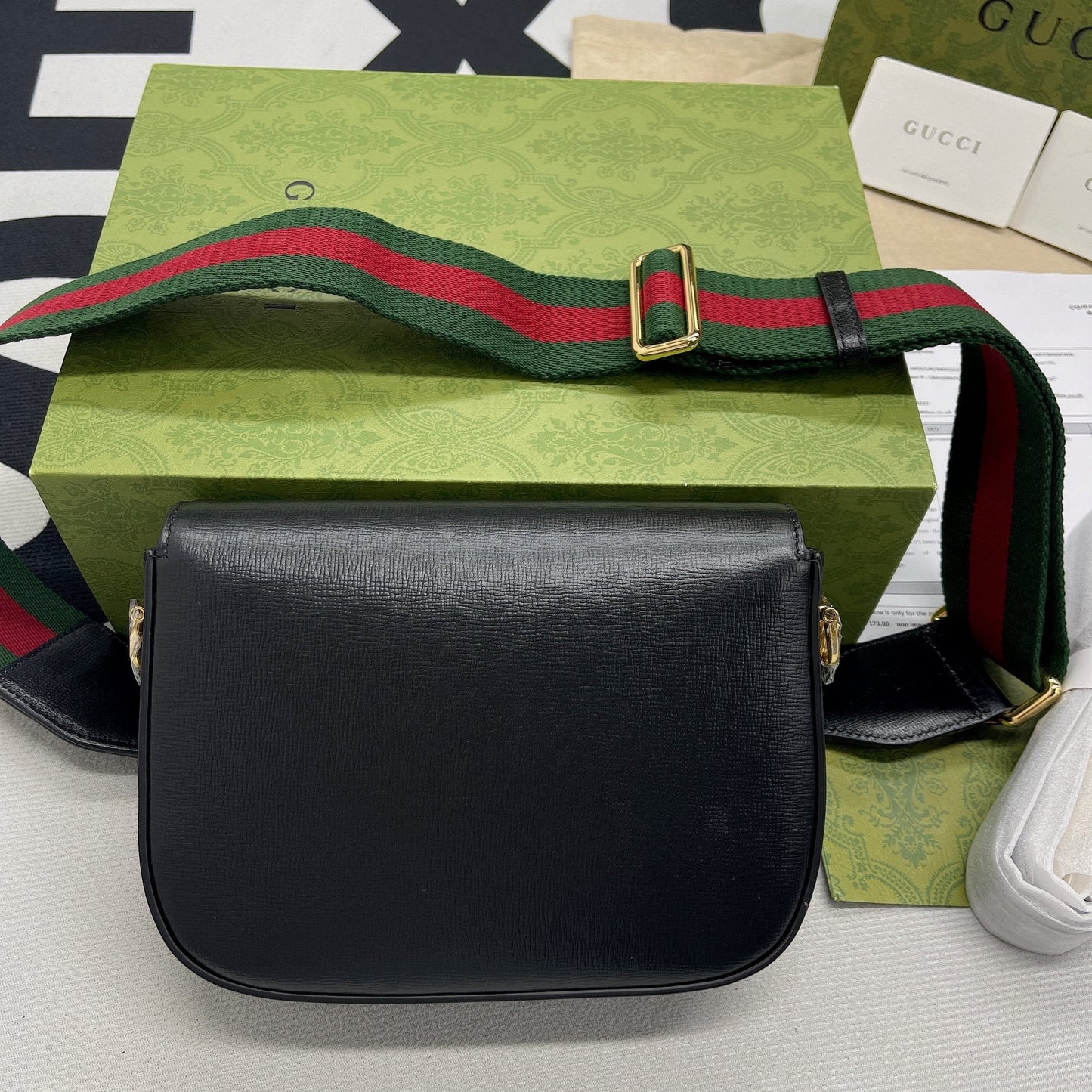 gg Horsebit 1955 Mini Bag Black For Women, Women&#8217;s Bags 8in/21cm gg 658574 18YSG 1060