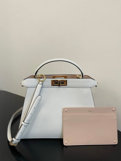 FI Peekaboo ISeeU Petite White Small Bag For Woman 20cm/8in