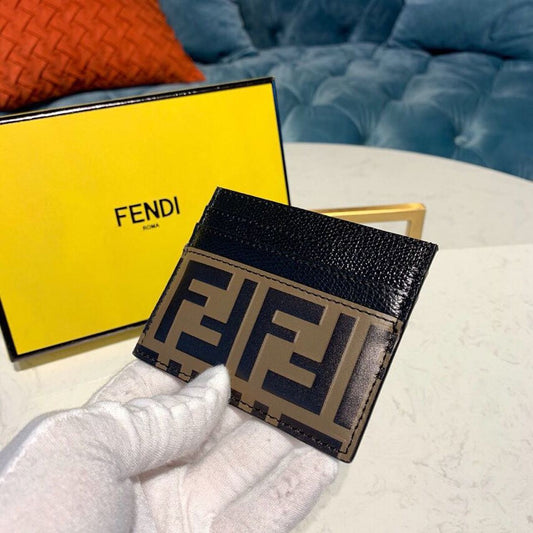 FI Card Holder Black For Women, Wallet 3.9in/10cm FF 8M0269