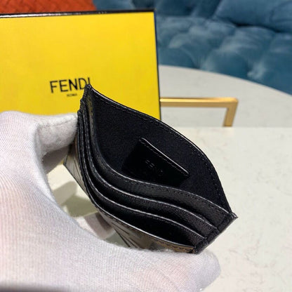 FI Card Holder Black For Women, Wallet 3.9in/10cm FF 8M0269