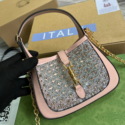 gg Jackie 1961 Mini Shoulder Bag Light Pink For Women, Women&#8217;s Bags 7.5in/19cm gg