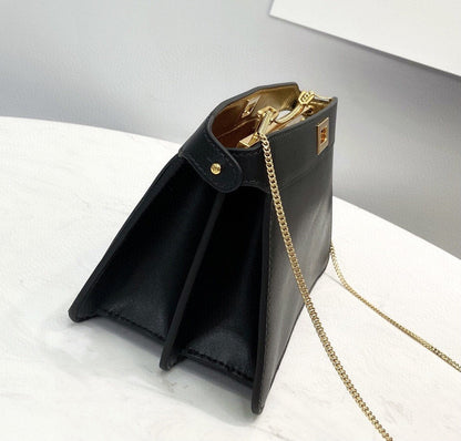 FI Peekaboo Small Iseeu Pochette Black Bag For Woman 21cm/8in