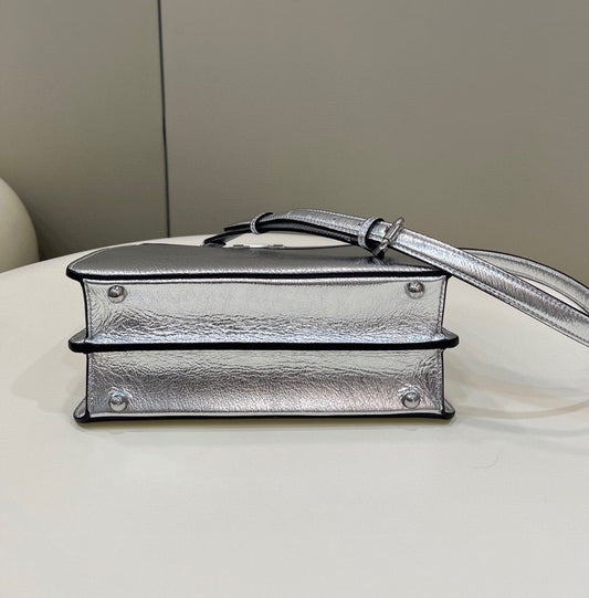 FI Peekaboo Medium Silver Bag For Woman 33cm/13in