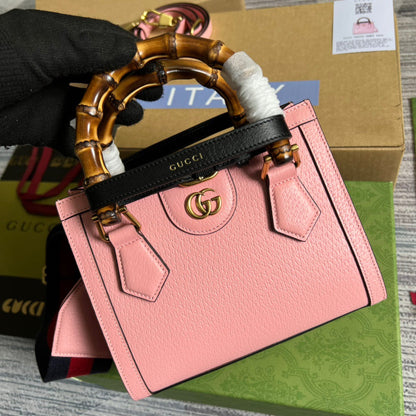 gg Diana Mini Tote Bag Pink For Women, Women&#8217;s Bags 7.9in/20cm gg ‎702732 U3ZDT 5479