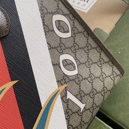 gg Medium Tote With Geometric Print Beige And Ebony gg Supreme Canvas With Geometric And Web Print For Women 14.8in/37.5cm gg 674148 UQHHG 8678