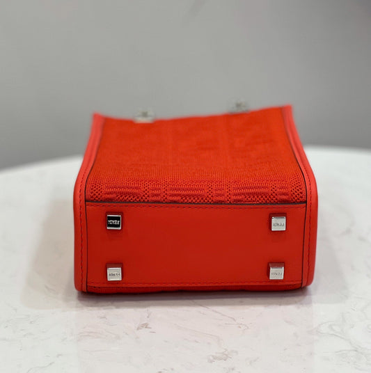 FI Mini Sunshine Shopper Red For Women, Handbags, Shoulder And CrossBody Bags 7.1in/18cm FF 8BS051