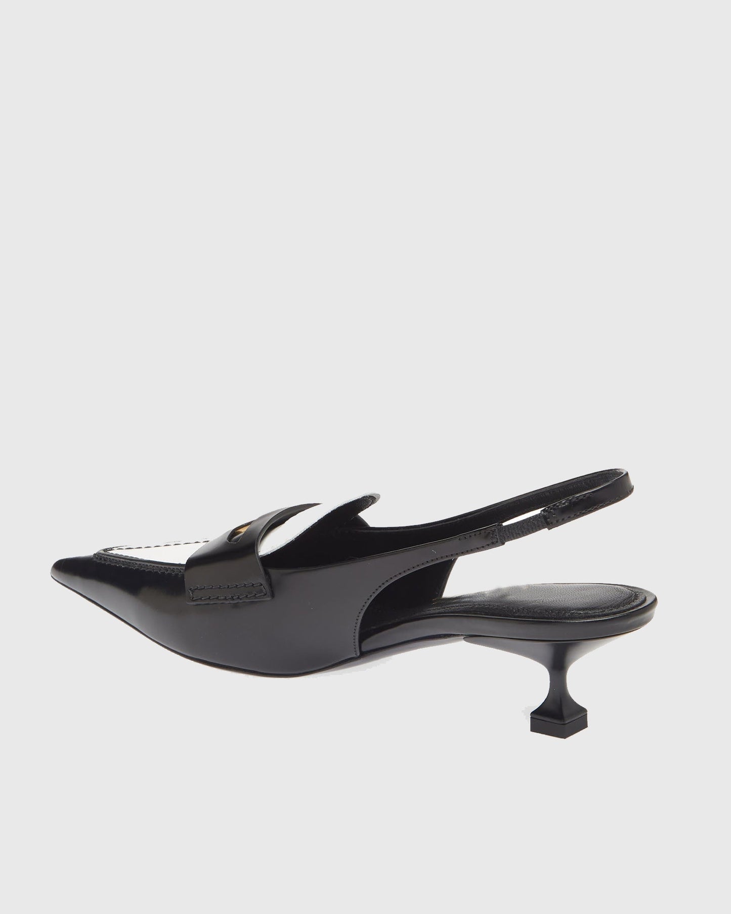 Atena Coins Leather Slingback Kitten Heels