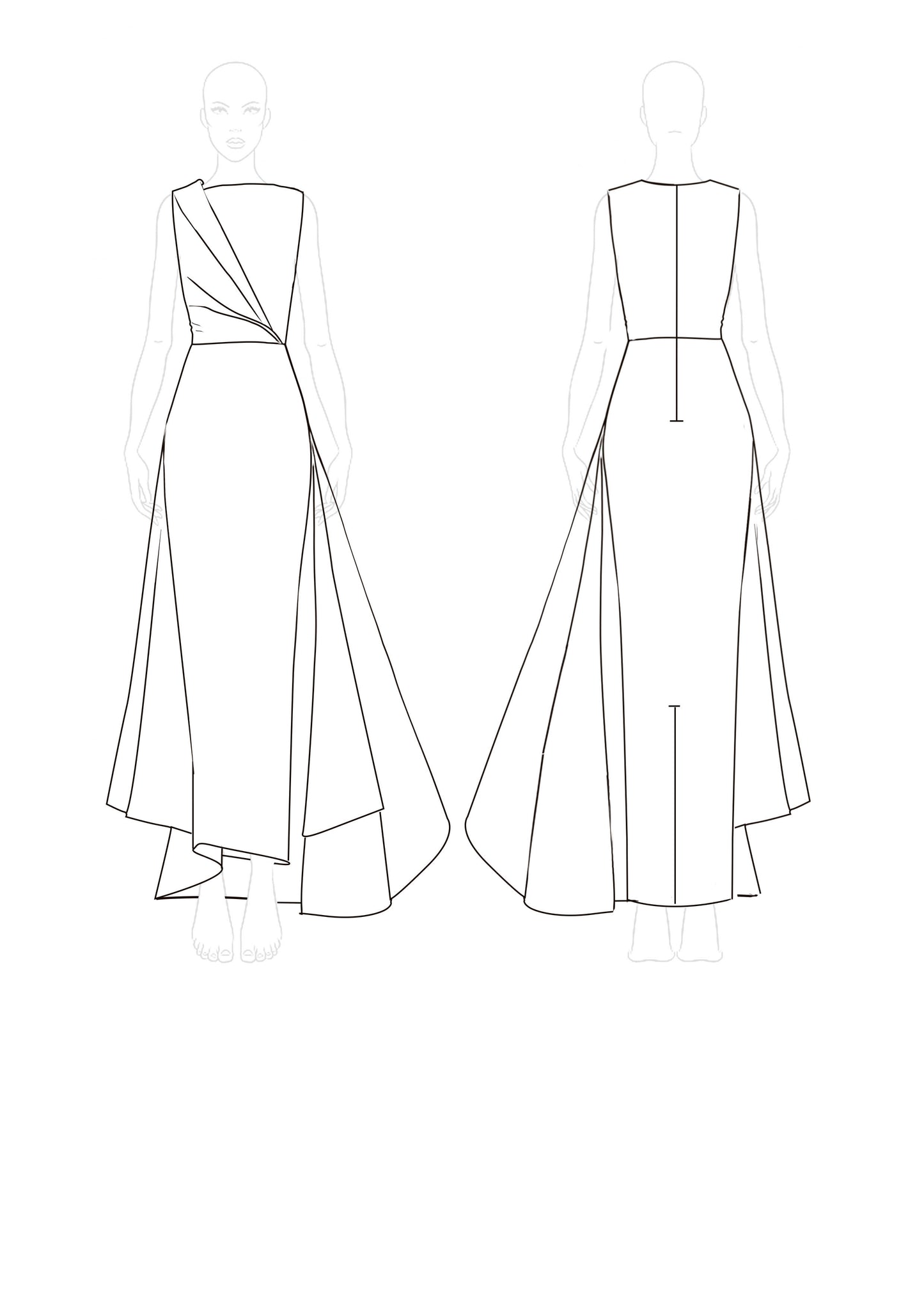 Formal Dress Irregular Hem Blue Sleeveless Dress