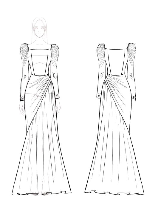 Formal Party Work Elegant Velvet Wrinkles Shoulder Pad Design Maxi Dress Mother of the Bride Dress