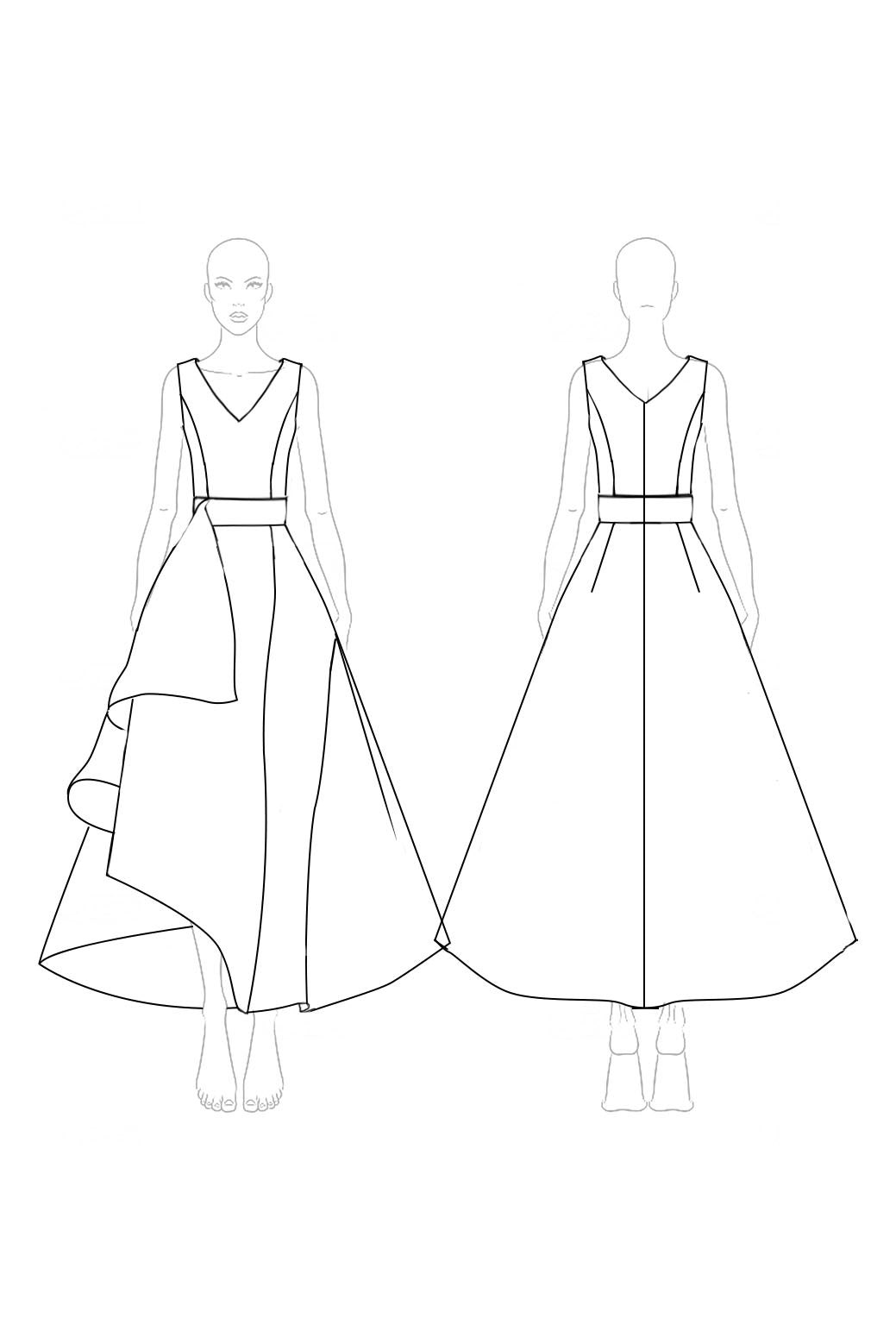 Formal Elegant Asymmetrical Brown Evening Gown Midi Dress