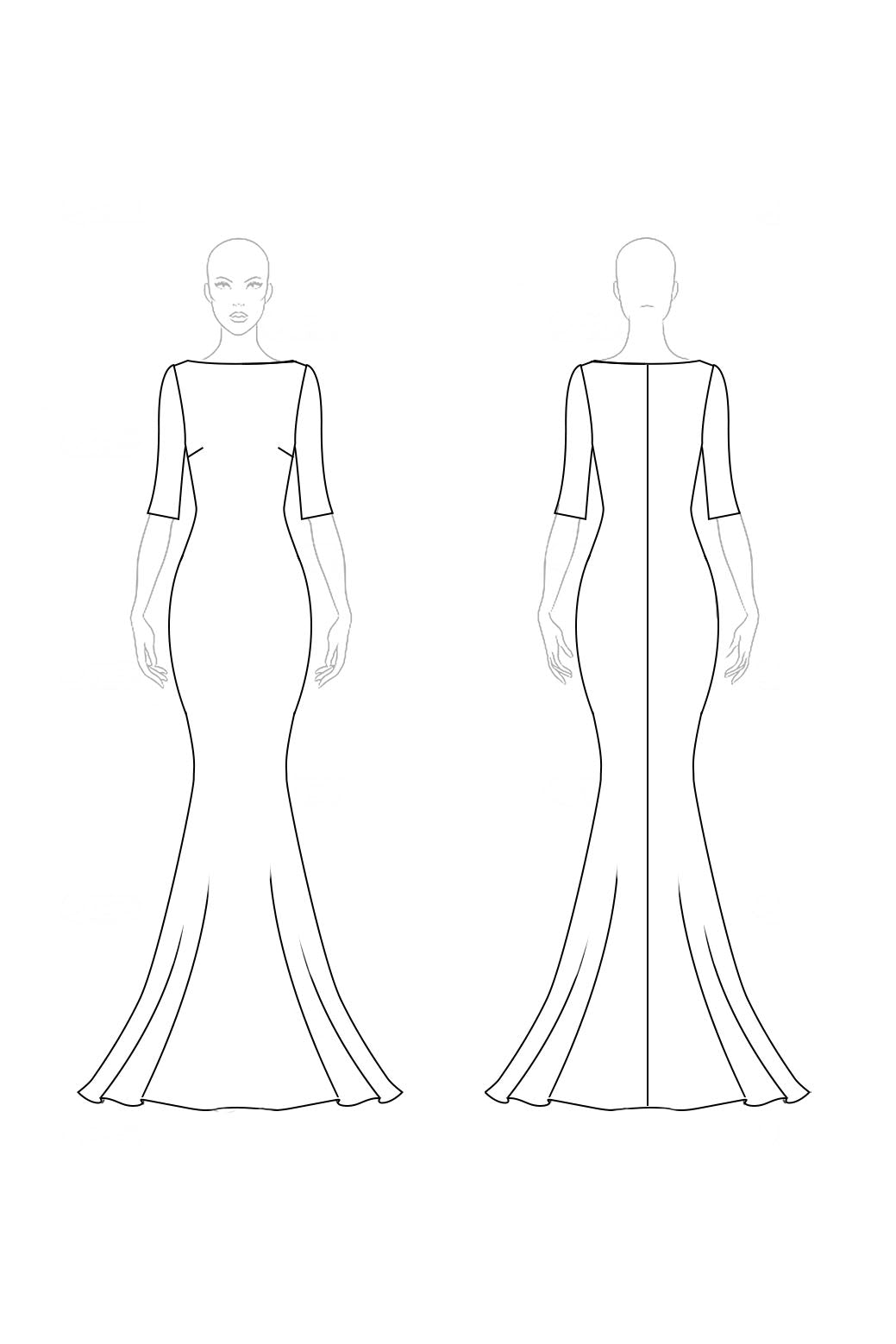Formal Party Work Sequins Mermaid Boat Neck Golden Maxi Dress
