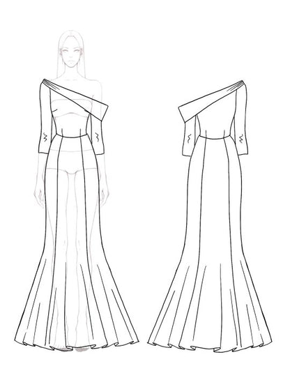 Formal Velvet Dress Red Mermaid Maxi Dress