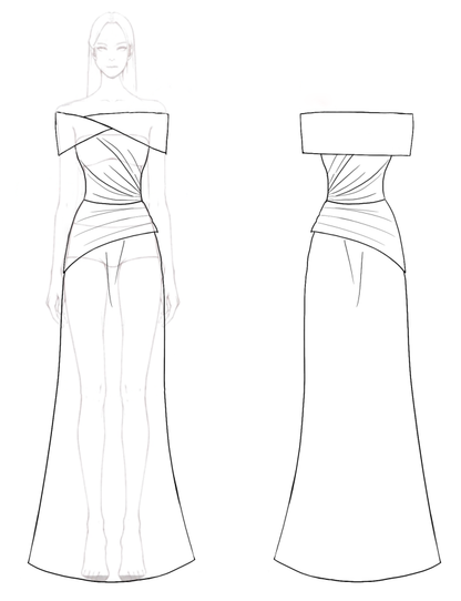 Evening Formal Dress Pleated Off-shoulder Elegant Maxi dress Mother of the Bride Dress
