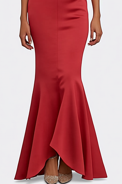 Formal Red Maxi Dress Sleeveless Mermaid Night Party Dress