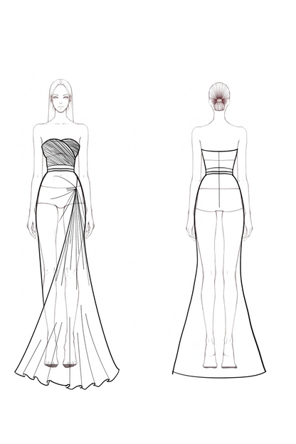 Elegant Formal Red Maxi Prom Dress Strapless Evening Gown