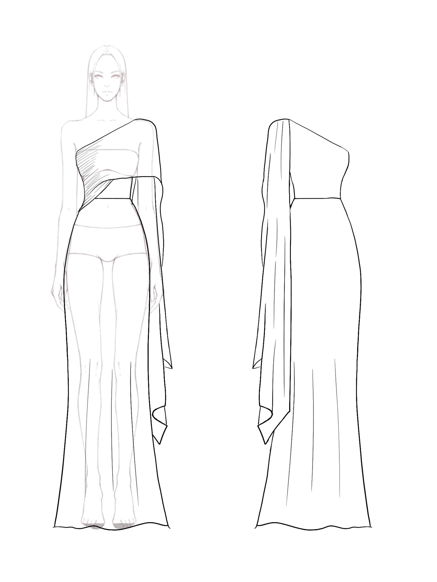 Evening Wedding Dress One Shoulder Satin Draped Long Mother of The Bride Dress