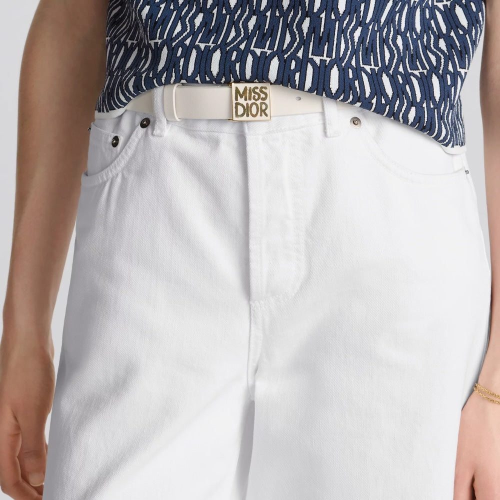 DIOR MISS DIOR GRAFFITI BELT WHITE 30MM B0598UMODM030 E01
