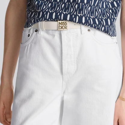 DIOR MISS DIOR GRAFFITI BELT WHITE 30MM B0598UMODM030 E01
