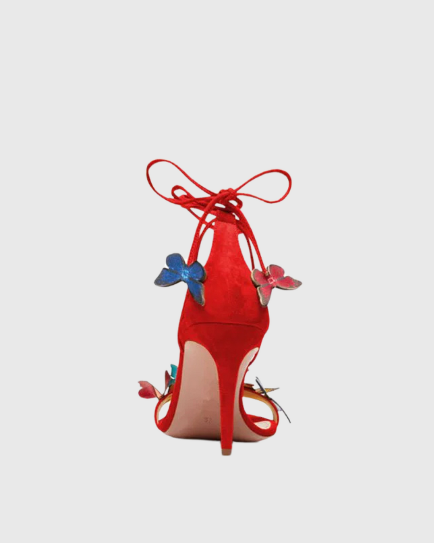 Carla Butterfly Embellished Sandals In Red