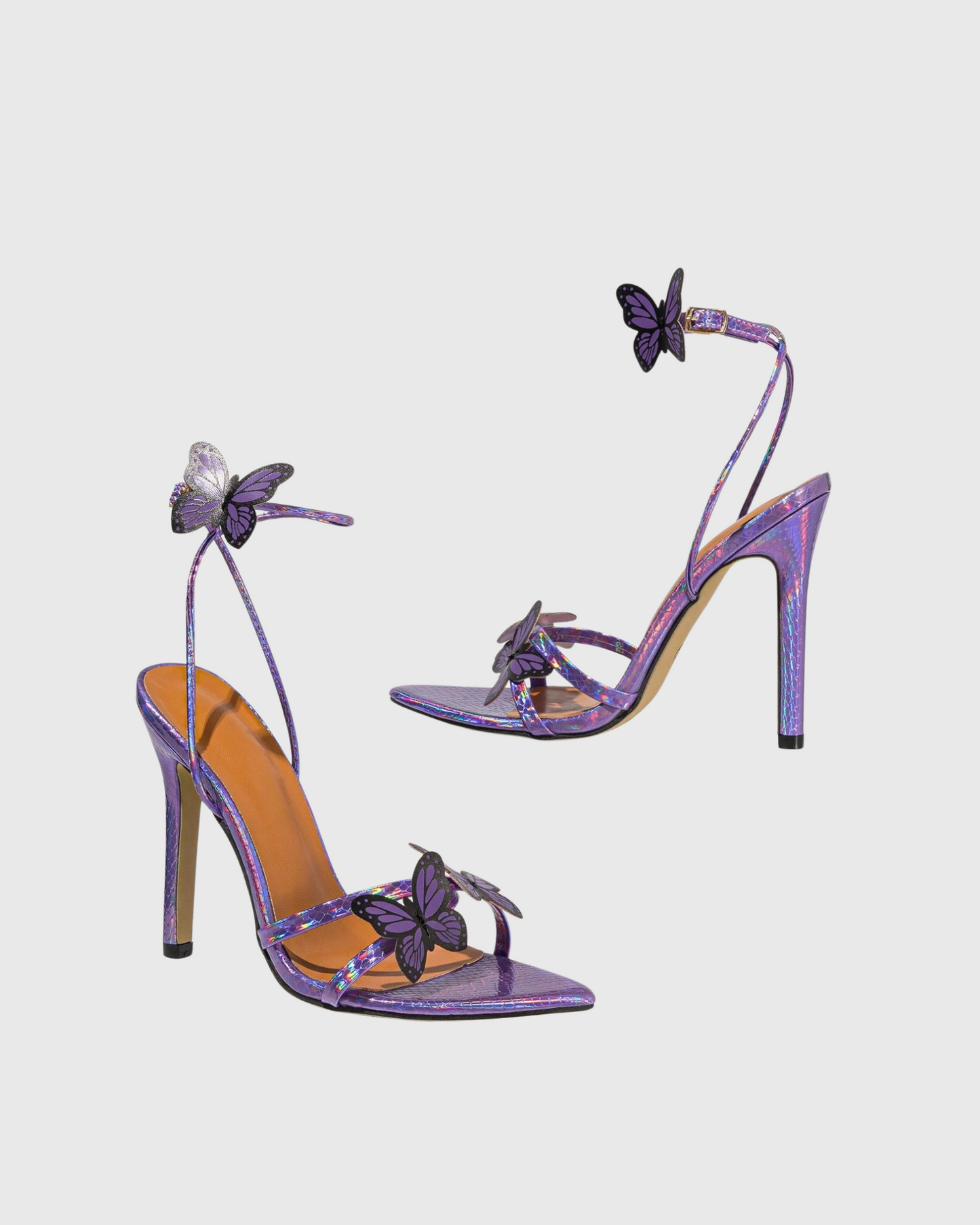 Carla Butterfly Strap Sandals In Purple