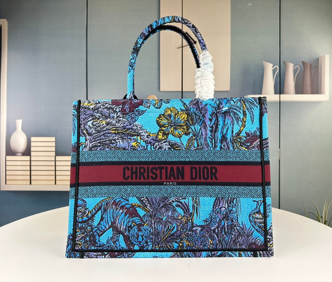 DIOR LARGE DIOR BOOK TOTE CELESTIAL BLUE MULTICOLOR 41CM M1286ZEUPM259