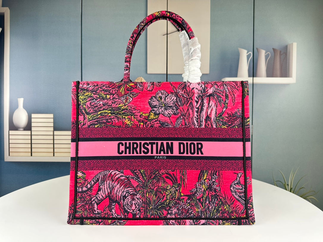 DIOR LARGE DIOR BOOK TOTE FUCHSIA MULTICOLOR 24CM M1265ZEUPM75E
