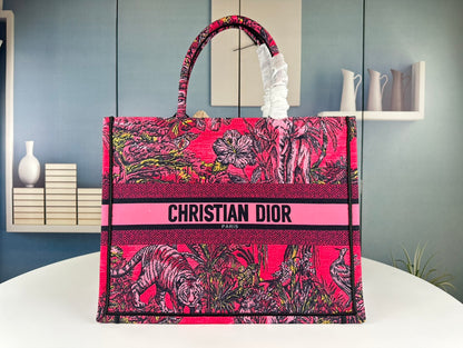 DIOR LARGE DIOR BOOK TOTE FUCHSIA MULTICOLOR 24CM M1265ZEUPM75E