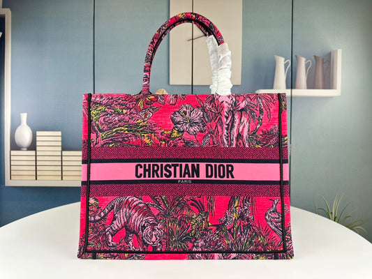 DIOR LARGE DIOR BOOK TOTE FUCHSIA MULTICOLOR 24CM M1265ZEUPM75E