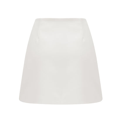 Odette white faux-floral top & skirt matching set