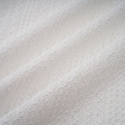 Hélène white pointelle puff midi dress