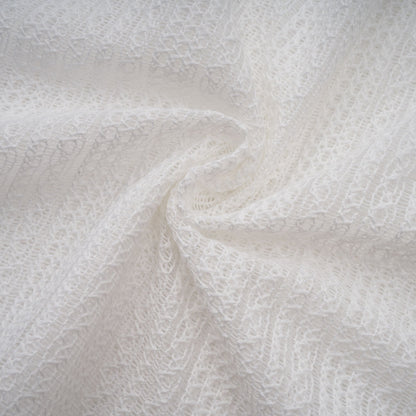 Hélène white pointelle puff midi dress
