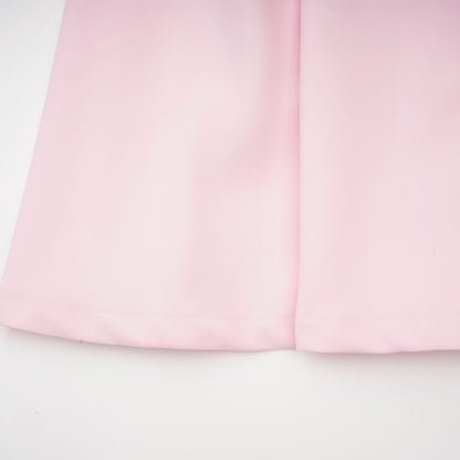 Cassi crystal-accented pink bow midi dress