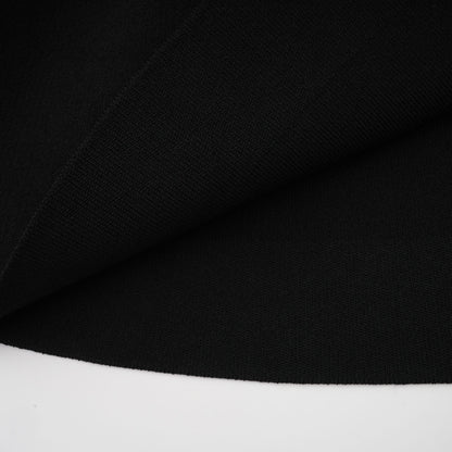 Angèle black off-shoulder knitted mini dress