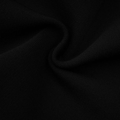Angèle black off-shoulder knitted mini dress