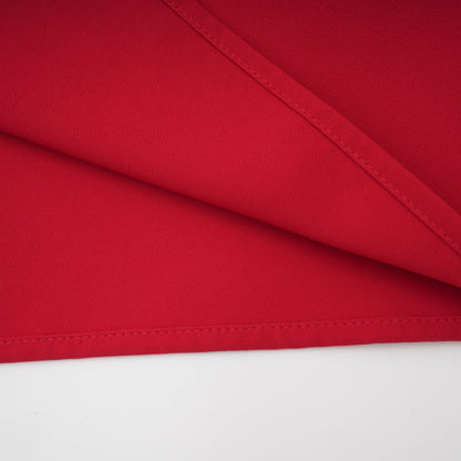 Valentine Red Pleated Maxi Dress with High Slit