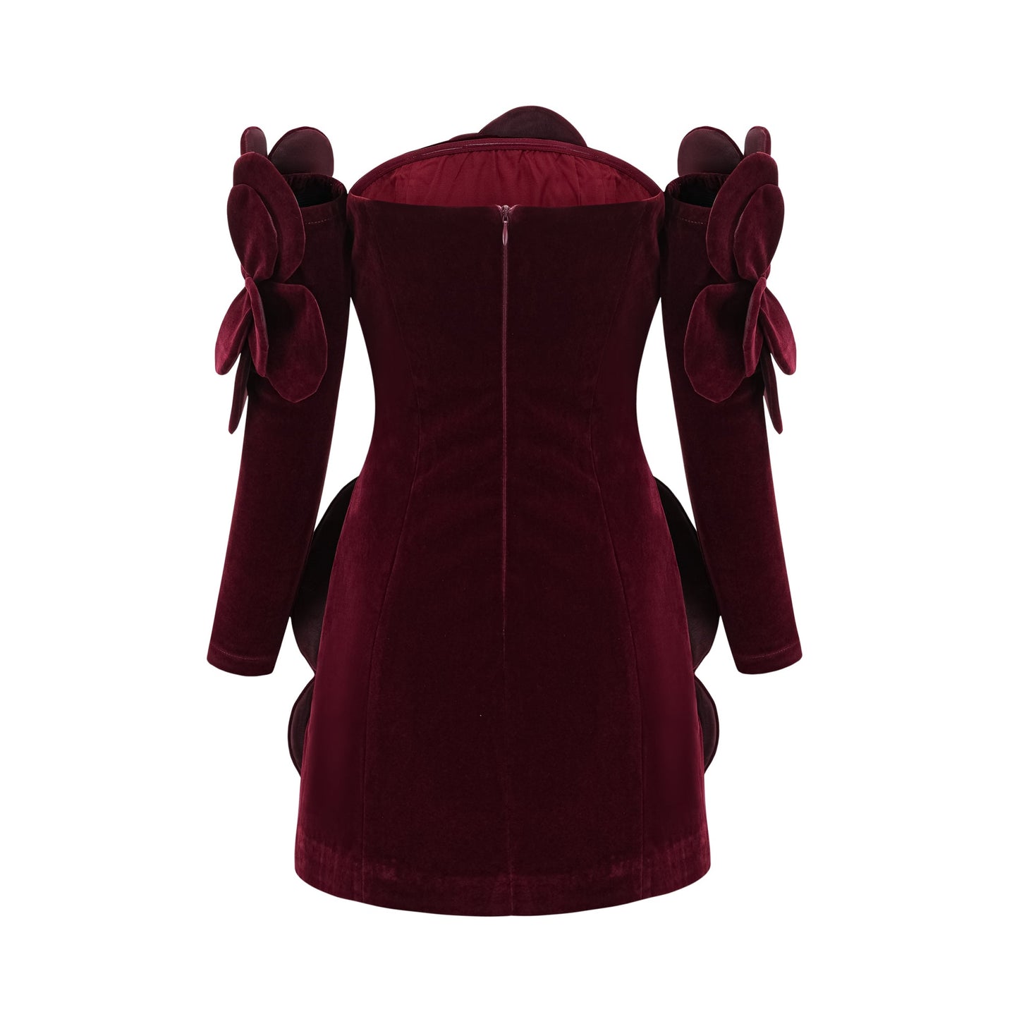 Azura Red Floral Appliqué Mini Dress