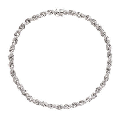 Aventin Silver Tone Cable Link Crystal Embellished Necklace