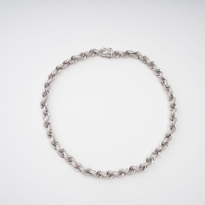 Aventin Silver Tone Cable Link Crystal Embellished Necklace