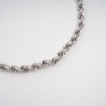 Aventin Silver Tone Cable Link Crystal Embellished Necklace