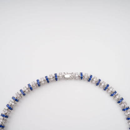 Sandrine Blue Crystal-Embellished Necklace