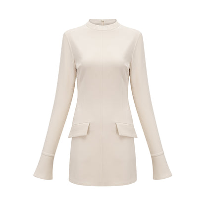 Chloé cream-white fitted mini dress