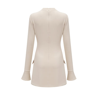 Chloé cream-white fitted mini dress