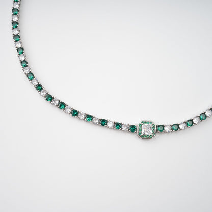 Héloïse Green Crystal Embellished Necklace