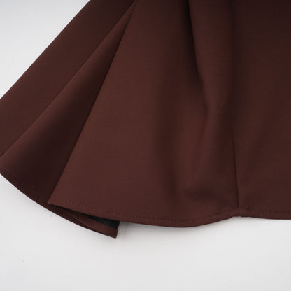 Jenifier brown asymmetrical-neck puff mini dress