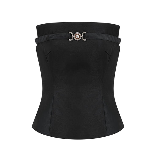 Margaux black top & skirt matching set