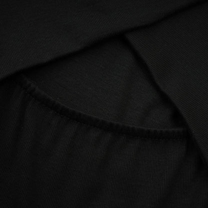 Odette black ruched stretch-jersey top