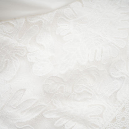 Madeleine white panelled embroidered midi dress