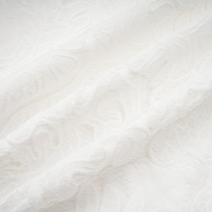 Madeleine white panelled embroidered midi dress