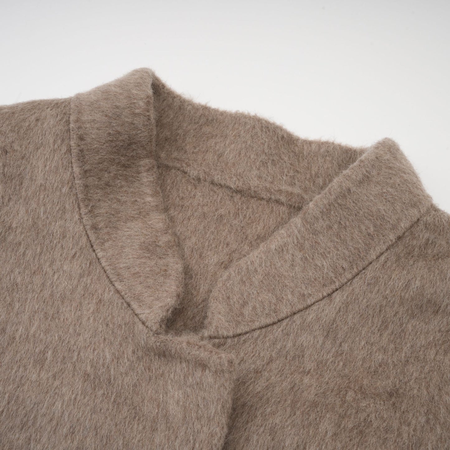 Chloris wool fur belted cape coat